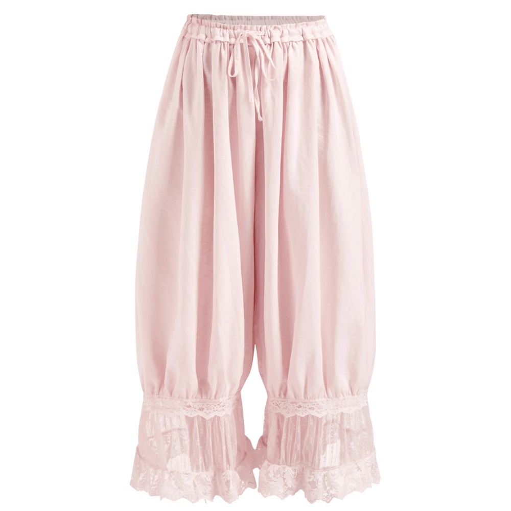 Pink Lace Trim satin bloomers